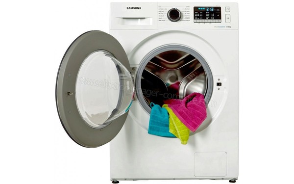 SAMSUNG WW70J5555FW - Vue de face hublot ouvert (cr&eacute;dit : Boulanger)