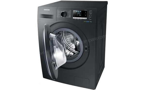 SAMSUNG WW70J5556FX - Vue 3/4 droite hublot ouvert