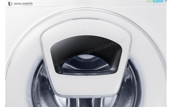 SAMSUNG WW70K5413WW - Hublot additionnel ferm&eacute; (cr&eacute;dit : Darty)