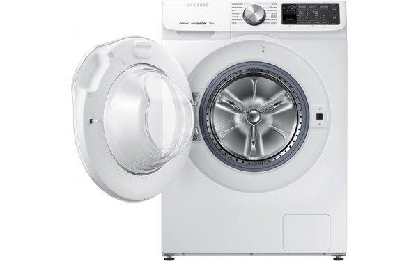 SAMSUNG WW70M645OCM - Vue de face porte ouverte (cr&eacute;dit : Boulanger)