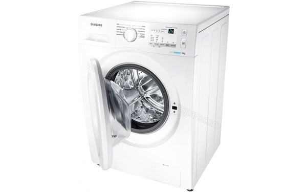 SAMSUNG WW80J3267KW - Vue 3/4 droite hublot ouvert