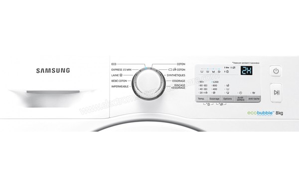 SAMSUNG WW80J3267KW - Panneau de commandes