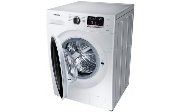 SAMSUNG WW80J3280GS - Vue 3/4 droite hublot ouvert