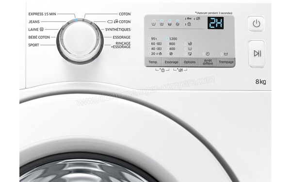 SAMSUNG WW80J3283KW - Panneau de commandes