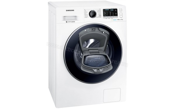 SAMSUNG WW80K5210VW - Vue 3/4 gauche n&deg;2 (cr&eacute;dit : Boulanger)