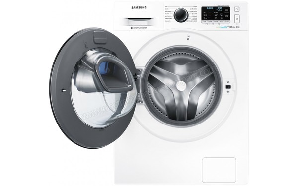 SAMSUNG WW80K5210VW - Vue de face hublot ouvert (cr&eacute;dit : Boulanger)