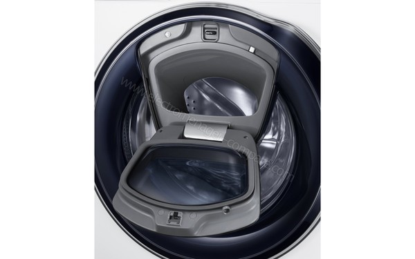 SAMSUNG WW80K6414QW - Hublot additionnel ouvert (cr&eacute;dit : Boulanger)