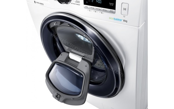 SAMSUNG WW80K6414QW - Hublot additionnel ouvert 2 (cr&eacute;dit : Boulanger)