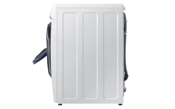 SAMSUNG WW80M645OPW - Vue de profil avec Add Wash ouvert