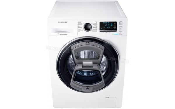 SAMSUNG WW81K6404QW - Vue de face avec hublot additionnel