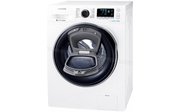 SAMSUNG WW81K6404QW - Vue 3/4 droite avec hublot additionnel