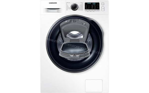 SAMSUNG WW8NK52E0VW - Vue de face avec porte AddWash ouverte