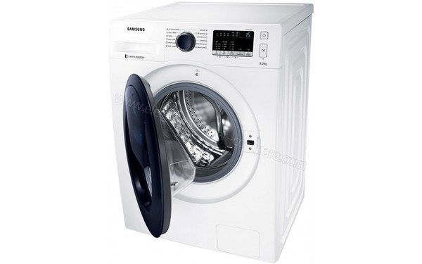 SAMSUNG WW90K44305W/LE - Vue 3/4 droite hublot ouvert