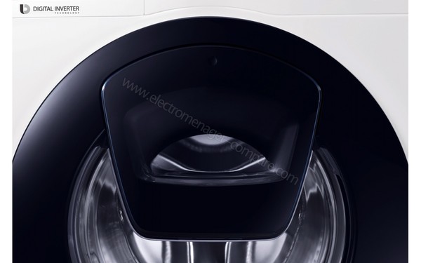 SAMSUNG WW90K44305W - Hublot additionnel ferm&eacute; (cr&eacute;dit : Darty)