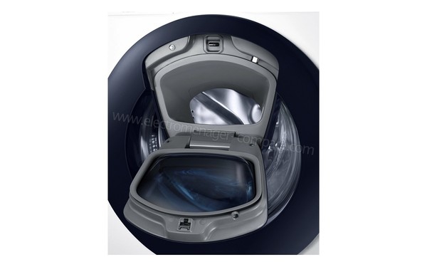 SAMSUNG WW90K44305W - Hublot additionnel ouvert (cr&eacute;dit : Darty)