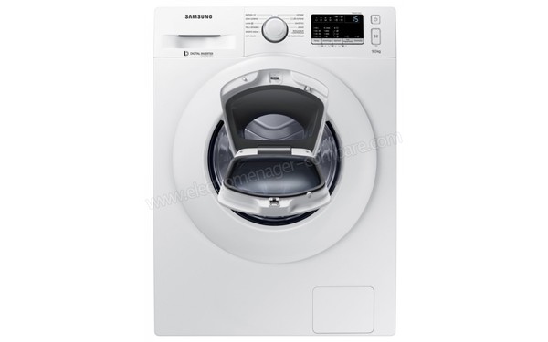 SAMSUNG WW90K4430YW - Vue de face avec Add Wash