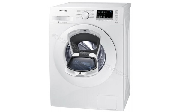 SAMSUNG WW90K4430YW - Vue 3/4 droite avec Add Wash