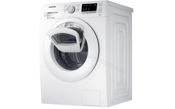 SAMSUNG WW90K4430YW - Vue 3/4 gauche avec Add Wash 2