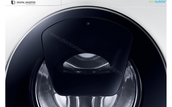 SAMSUNG WW90K5210UW - Hublot additionnel AddWash (cr&eacute;dit : Boulanger)