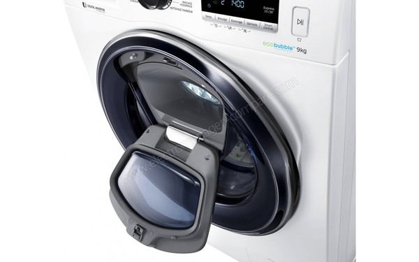 SAMSUNG WW90K6414QW - Hublot additionnel ouvert 2 (cr&eacute;dit : Boulanger)