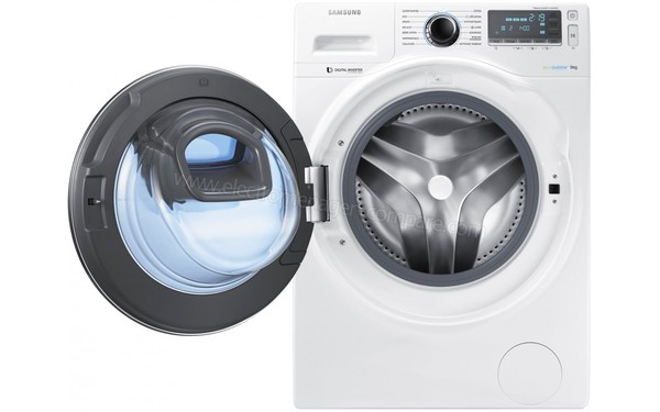 SAMSUNG WW90K7415OW - Vue de face hublot ouvert (cr&eacute;dit : Boulanger)