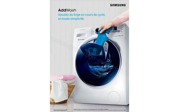 SAMSUNG WW90K7415OW - Syst&egrave;me AddWash (cr&eacute;dit : Boulanger)