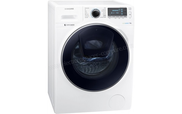 SAMSUNG WW90K7415OW - Vue 3/4 gauche (cr&eacute;dit : Boulanger)