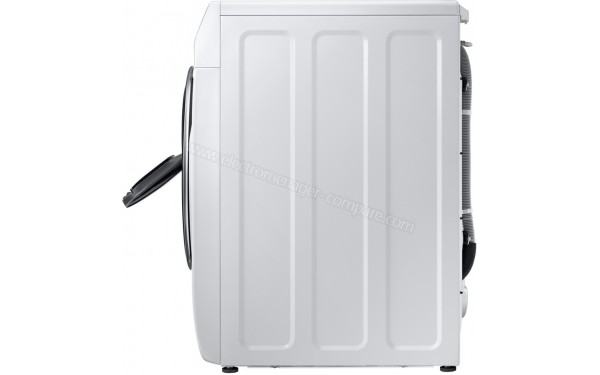 SAMSUNG WW90M74GN2A - Vue de profil avec Add Wash ouvert