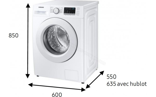 SAMSUNG WW90T4046EE - Dimensions