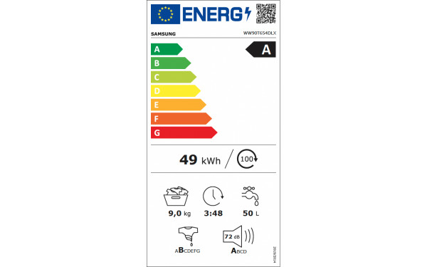 SAMSUNG WW90T654DHE - &Eacute;tiquette &eacute;nergie v2
