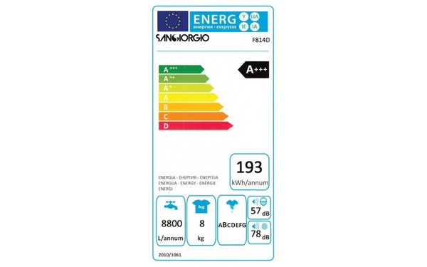 SAN GIORGIO F814CD - &Eacute;tiquette &eacute;nergie