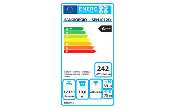 SAN GIORGIO SEN1012D - &Eacute;tiquette &eacute;nergie