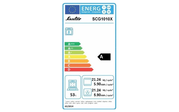 SAUTER SCG1010X - &Eacute;tiquette &eacute;nergie