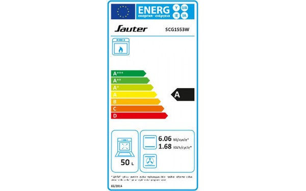 SAUTER SCG1553W - &Eacute;tiquette &eacute;nergie