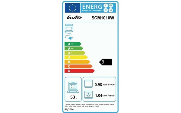 SAUTER SCM1010W - &Eacute;tiquette &eacute;nergie