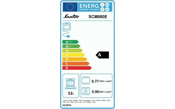SAUTER SCM980E - &Eacute;tiquette &eacute;nergie