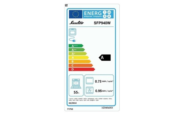 SAUTER SFP940W - &Eacute;tiquette &eacute;nergie