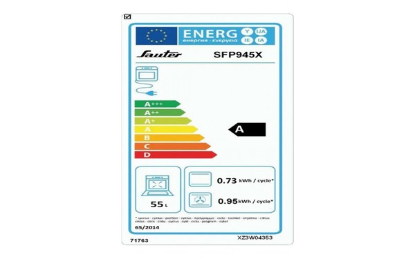 SAUTER SFP945X - &Eacute;tiquette &eacute;nergie
