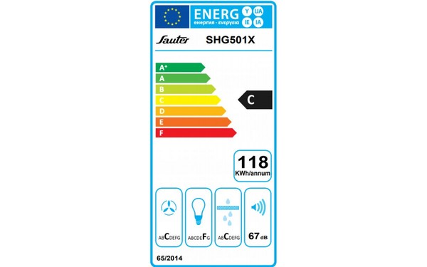 SAUTER SHG501X - &Eacute;tiquette &eacute;nergie