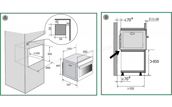 SAUTER SKC6302LW - Dimensions