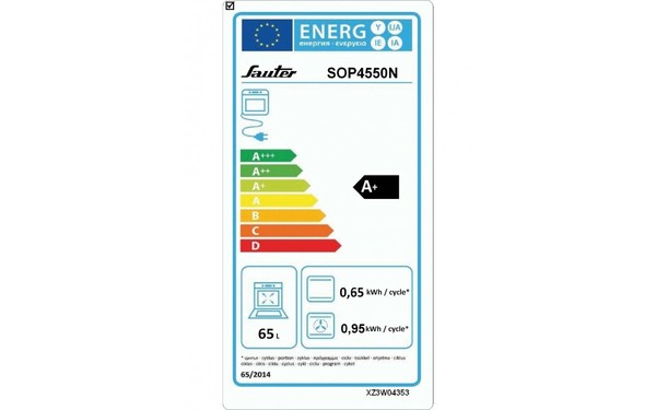 SAUTER SOP4550N - &Eacute;tiquette &eacute;nergie