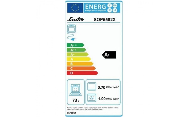 SAUTER SOP5582X - &Eacute;tiquette &eacute;nergie