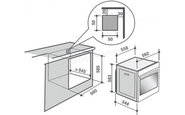 SAUTER SOP6312X - Dimensions
