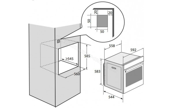 SAUTER SOP6612LX - Dimensions
