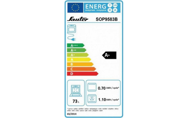 SAUTER SOP9583B - &Eacute;tiquette &eacute;nergie