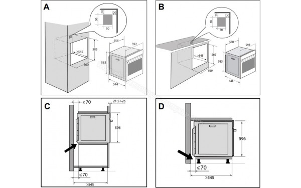 SAUTER SOR4545B - Dimensions