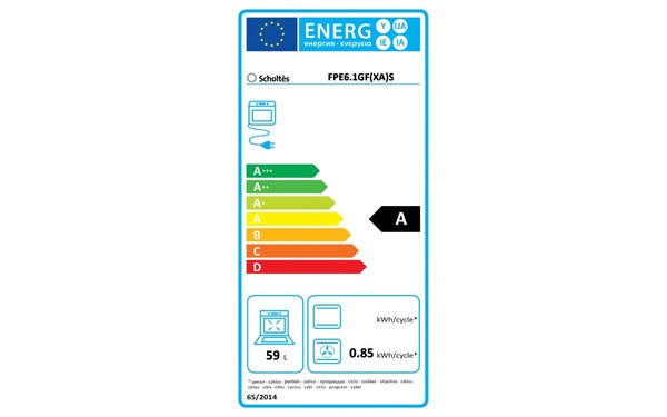 SCHOLTES FP E6.1 GF (XA)S - &Eacute;tiquette &eacute;nergie