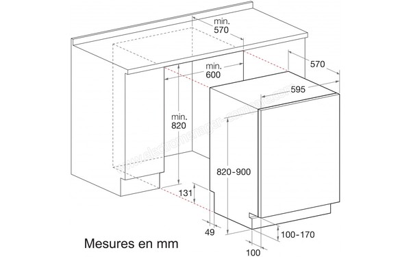 SCHOLTES LTE M812 L - Sch&eacute;ma d'encastrement