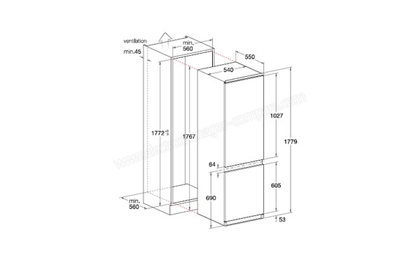 SCHOLTES RCB 31 AAA E C OT - Schema d'encastrement