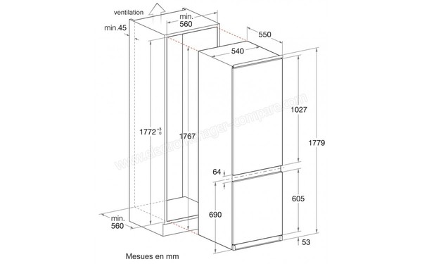 SCHOLTES RCB 31 AAA F C OT - Sch&eacute;ma d'encastrement